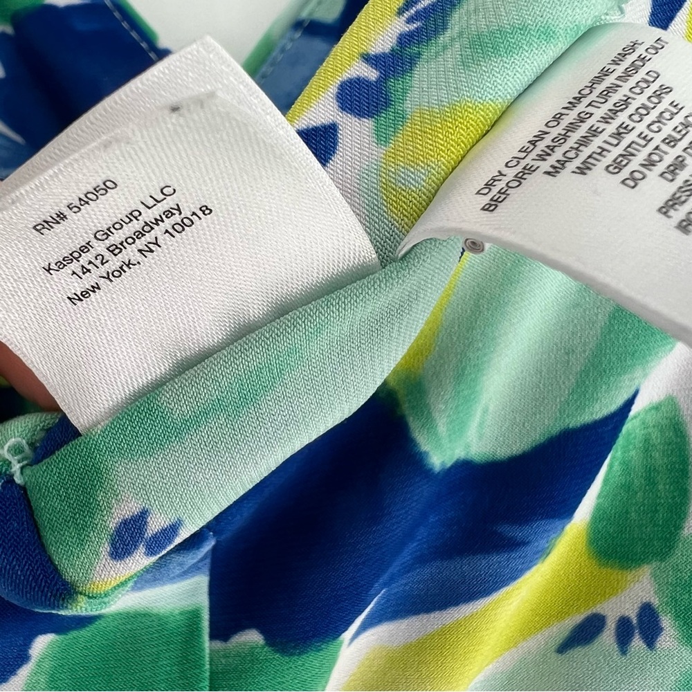 Pappagallo Becca Seafoam Multi Floral Caribbean Bloom Sleeveless Midi Dress M - Picture 11 of 16
